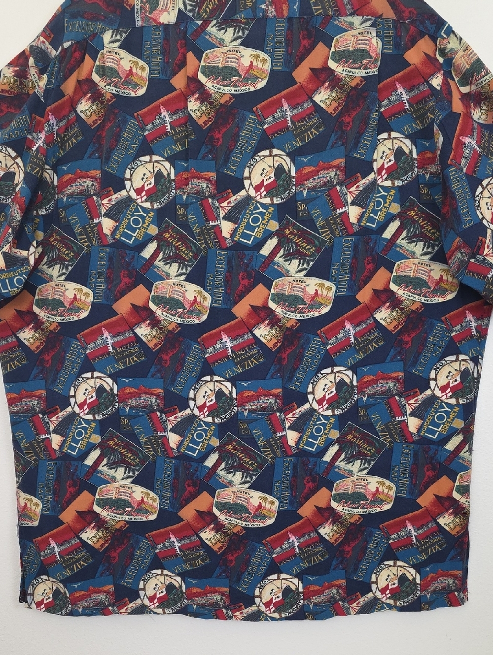 Polo By Ralph Lauren Multicolor Travel Print Ships & Hotels Short Sleeve Shirt L - Picture 10 of 16